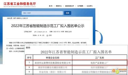 引领智造!科远智慧入选2022年江苏省智能制造示范工厂!